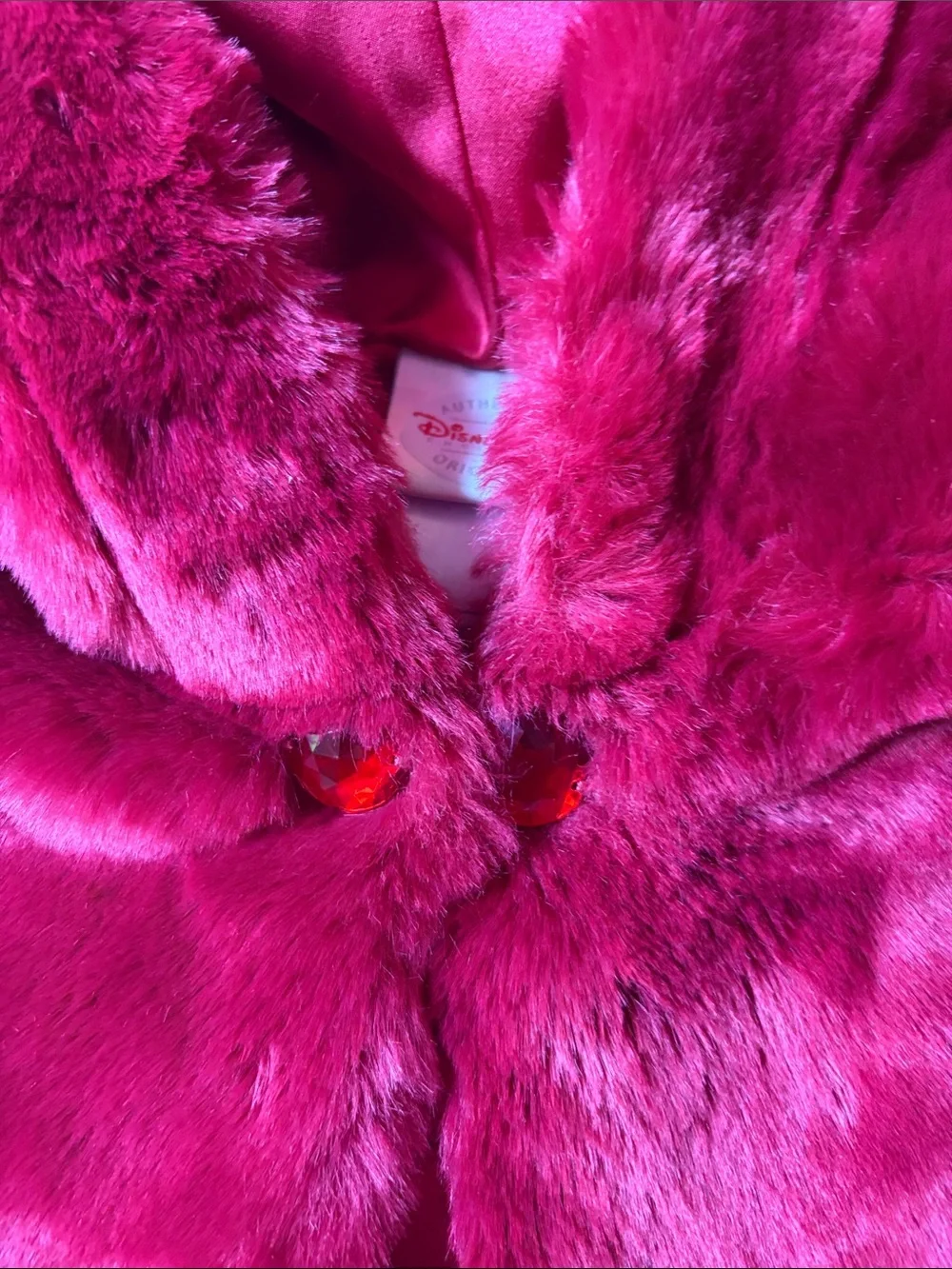 Disney Plush Hooded Cape in Deep Magenta
